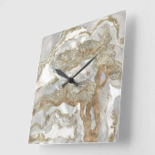 Perlmuttbaum Quadratische Wanduhr (Winkel)