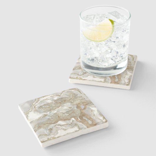 Perlmuttbaum Steinuntersetzer (Seitenansicht)