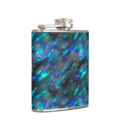 Perlmuttbeschaffenheits-blaues Foto-Muster Flachmann (Rechts)