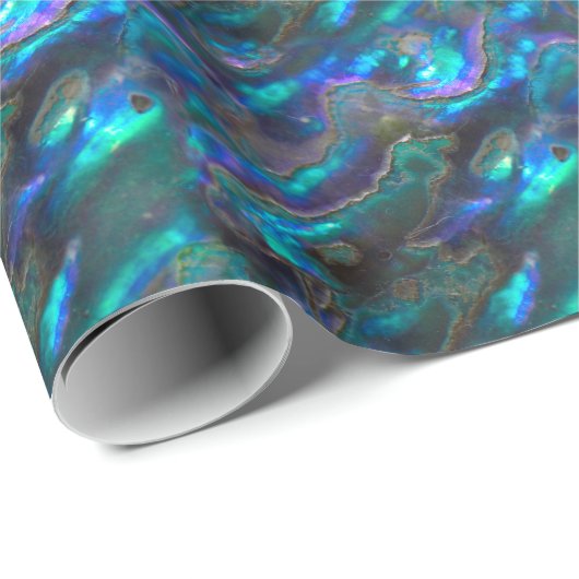 Perlmuttbeschaffenheits-blaues Foto-Muster Geschenkpapier (Rolleneckpunkt)