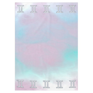 Perlmuttdekor-Zwillings-Tierkreis-Symbol Tischdecke