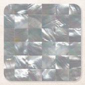 Perlmuttentwurf Rechteckiger Pappuntersetzer (Vorderseite)