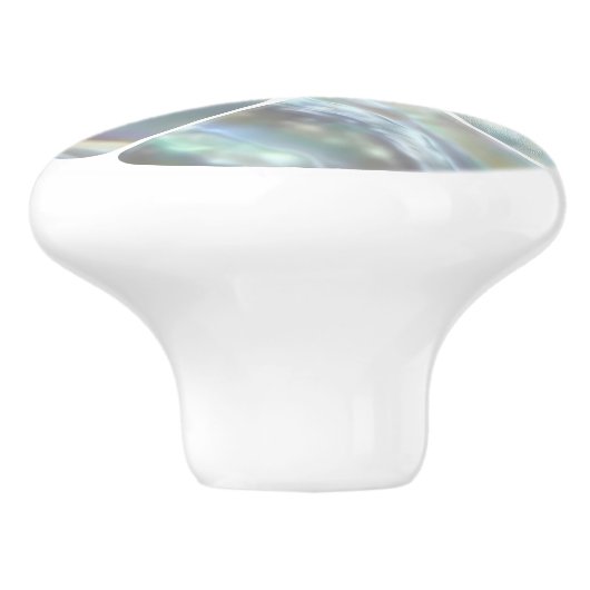 Perlmutter - Voronoi Cells Mosaic Keramikknauf (Seitenansicht)