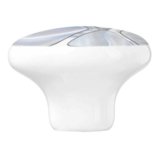 Perlmutter - Zell-Collage N12 Keramikknauf (Seitenansicht)