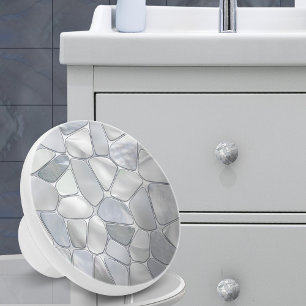 Perlmutter - Zell-Collage N17 Keramikknauf