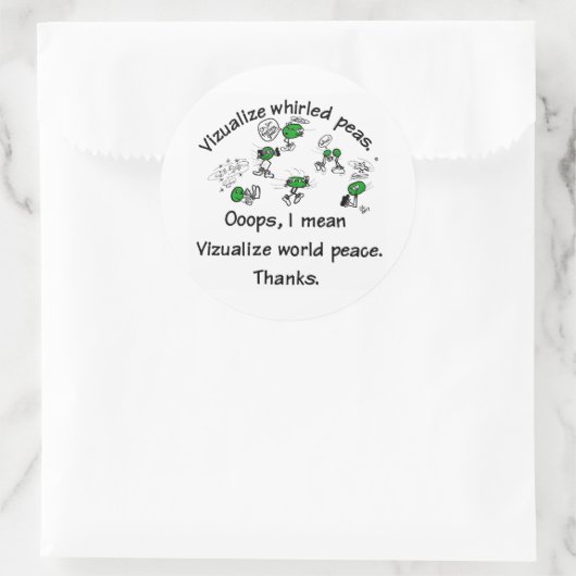 Perlmuttererbsen Runder Aufkleber (Tasche)