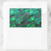 Perlmuttermutter Aquamarines Foto Muster Rechteckiger Aufkleber (Tasche)