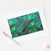 Perlmuttermutter Aquamarines Foto Muster Rechteckiger Aufkleber (Umschlag)