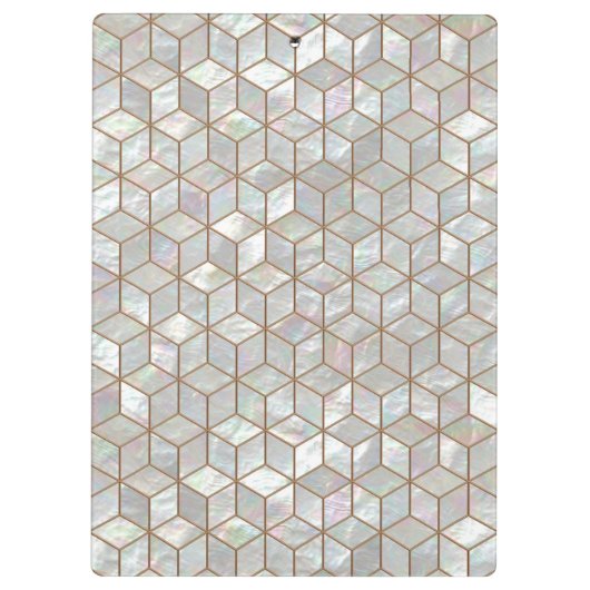 Perlmuttfliesen Klemmbrett (Rückseite)