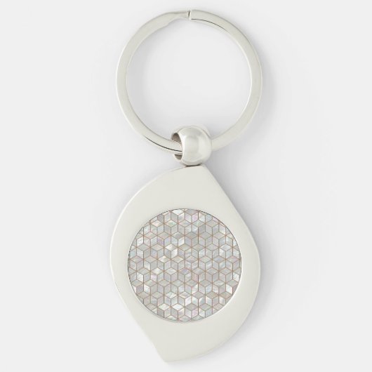Perlmuttfliesen Schlüsselanhänger (Vorderseite)