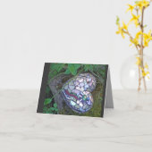 Perlmuttherz Karte (Gelbe Blume)