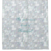 Perlmuttmosaik-Badezimmer Duschvorhang (Vorderseite)