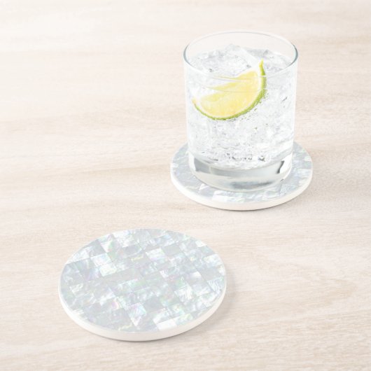 Perlmuttmosaik Getränkeuntersetzer (Seite)