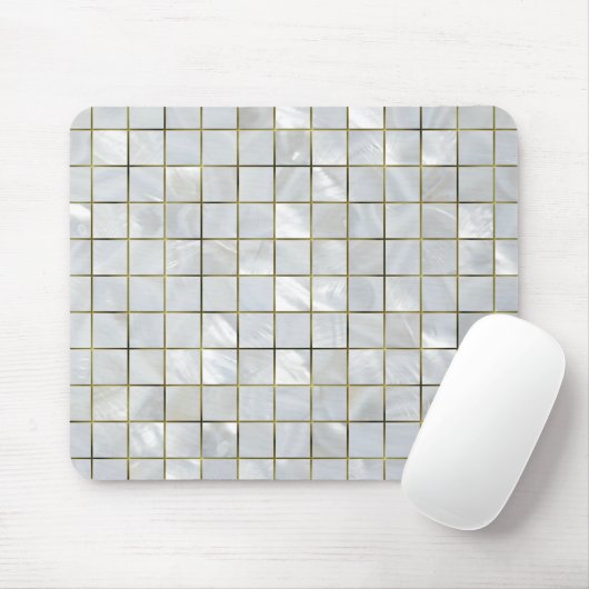 Perlmuttmosaik mit Goldfolien-Gitter Mousepad (Mit Mouse)
