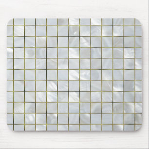 Perlmuttmosaik mit Goldfolien-Gitter Mousepad