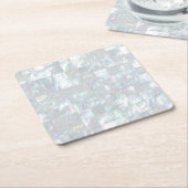 Perlmuttmosaik Rechteckiger Pappuntersetzer (angewinkelt)