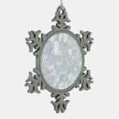 Perlmuttmosaik Schneeflocken Zinn-Ornament (Links)