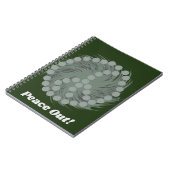 Perlmuttmuster Pflanzenbauweise Liebe Notizblock (Linke Seite)