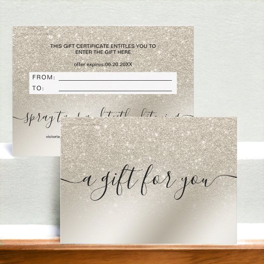 Perlmuttpflanze Glitzer Elfenbein ombre