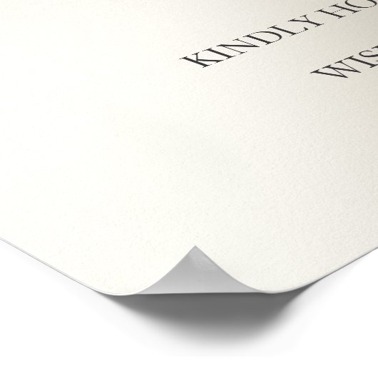 Perlmuttwein Glitzer - metallisches Willkommen Wei Poster (Ecke)