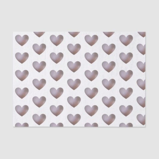 Perlpapier und lila Herzgewebe Seidenpapier (Vorderseite)