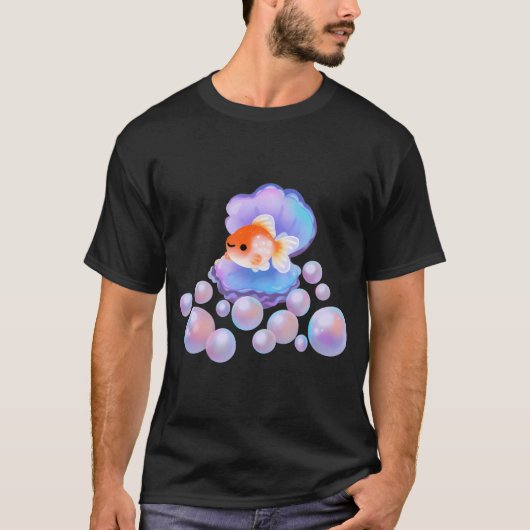 Perlschuppener Goldfisch mit Perlen T-Shirt (Vorderseite)