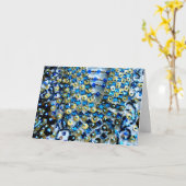 Perlstickerei Karte (Gelbe Blume)