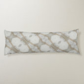 Perlstrände Elegant Stilvoll Weiß Seitenschläferkissen (Rückseite)