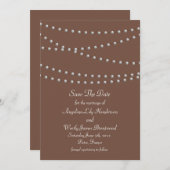 Perlstrände Save the Date auf Brown (Vorne/Hinten)