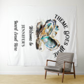 Perlstrasse Austernsee Muschel irideszierendes Par Wandteppich (Beispiel (Horizontal))