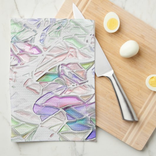 Perltöne oder farbige, in Creme gemischte Stücke Geschirrtuch (Viertel Falte)