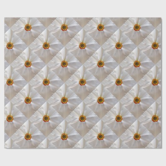 Perlweiße Narzisse Geschenkpapier (Flach)