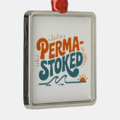Perma-Stoked Waves Ornament Aus Metall (Rechts)