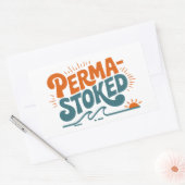 Perma-Stoked Wellen Rechteckiger Aufkleber (Umschlag)