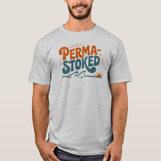 Perma-Stoked Wellen T-Shirt (Vorderseite)