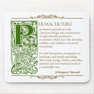 Permaculture - ein Grün u. ein Brown der Mousepad