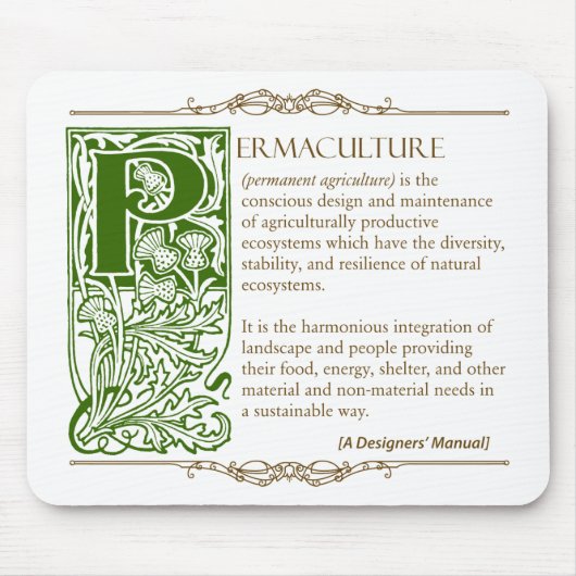 Permaculture - ein Grün u. ein Brown der Mousepad (Vorne)