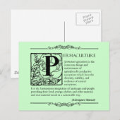 Permakultur - A Definition (3) - Schwarz Postkarte (Vorne/Hinten)