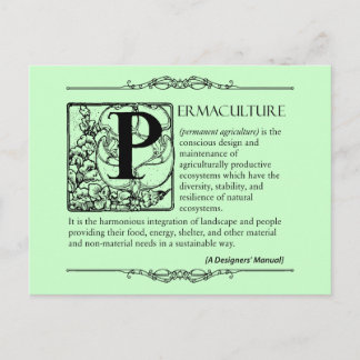 Permakultur - A Definition (3) - Schwarz Postkarte
