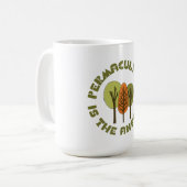Permakultur ist die Antwort Kaffeetasse (Vorderseite Links)