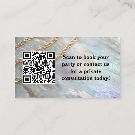 Permanent Jewelry Designer Consultant Visitenkarte (Rückseite)