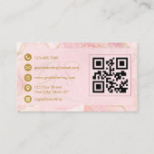 Permanent Makeup Artist Blush Pink Achat QR Code Visitenkarte (Rückseite)