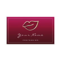 Permanent Makeup Beauty Kiss Lips QR LOGO Red