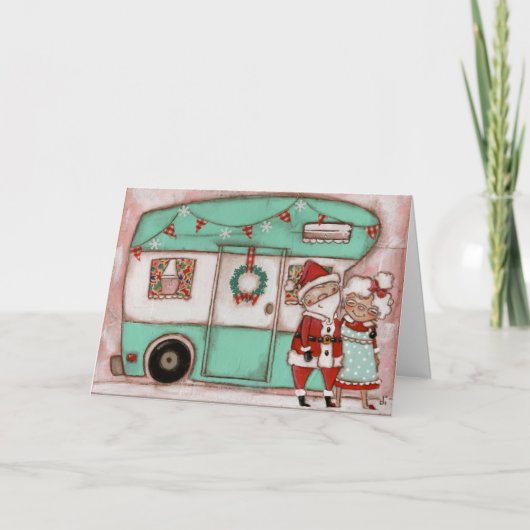 Permanenter Campingplatz - Weihnachtskarte Feiertagskarte (Vorderseite)