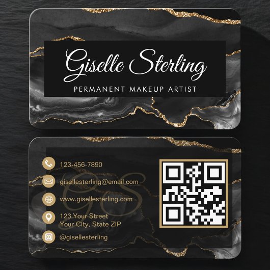 Permanenter Makeup-Artist QR-Code Visitenkarte