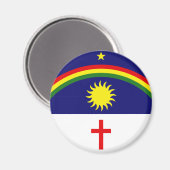 Pernambuco, Flagge Brasiliens Magnet (Vorderseite/Rückseite)