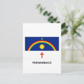 Pernambuco, Flagge Brasiliens Postkarte (Stehend Vorderseite)