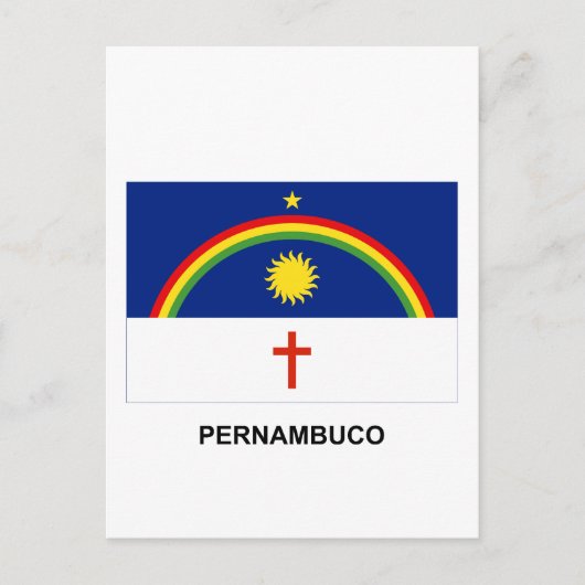 Pernambuco, Flagge Brasiliens Postkarte (Vorderseite)