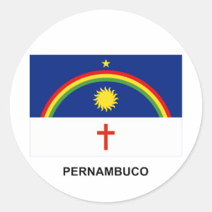 Pernambuco, Flagge Brasiliens Runder Aufkleber