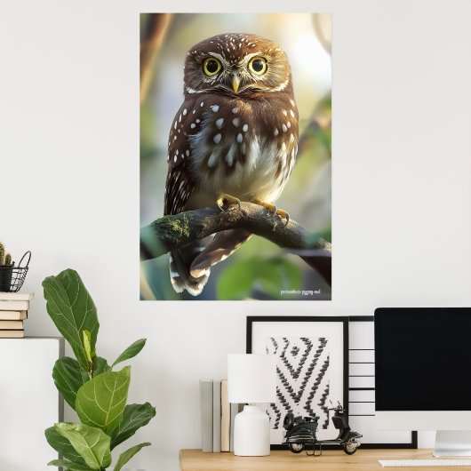 Pernambuco pygmy-owl poster (Heimbüro)